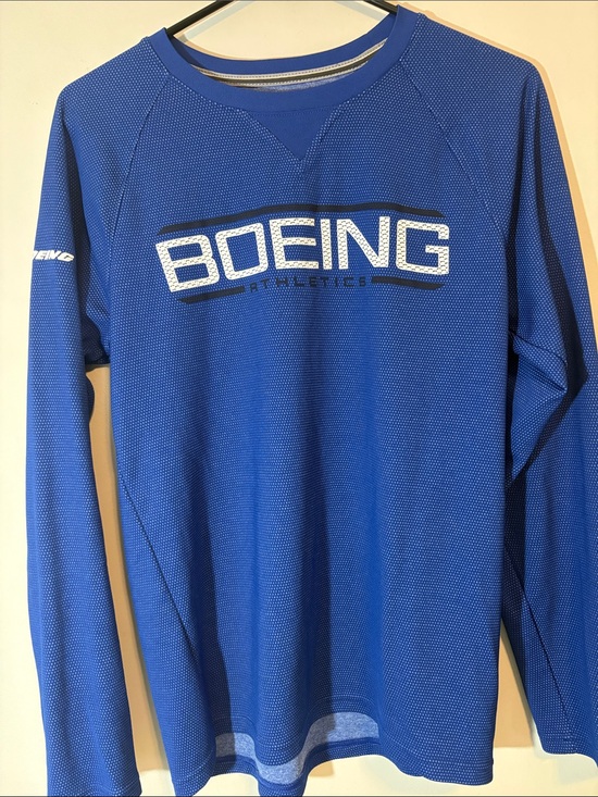 Champion Boeing Blue Long Sleeve Athletic Shirt